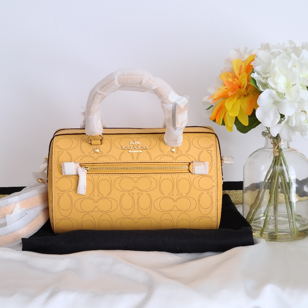 COACH ROWAN PERFORATED LOGO TOP HANDLE TOTE - Picture 2 of 16